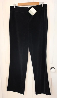 HANNA ANDERSSON Black Velour Velvet Straight Leg Pants size L New w/Tags - Image 1 of 4