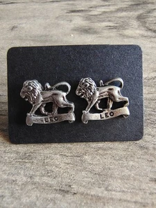 Vintage Löwe Ohrstecker Löwe Sternzeichen Geburtstag Geschenk Zinn Ohrstecker - Bild 1 von 3