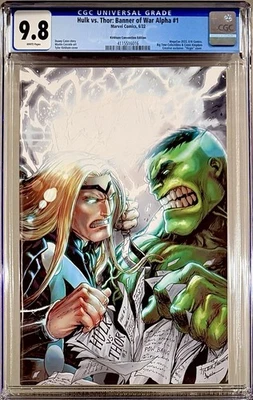 Hulk vs Thor: Banner of War Alpha #1 - CGC 9.8 - Kirkham MegaCon variante virgen Foto 1 de 2