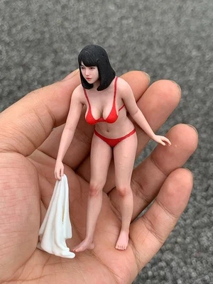 1/16 Miniatures Towel Bikini Sexy Beauty Girl Scene Props Figures For Cars - Image 1 of 4