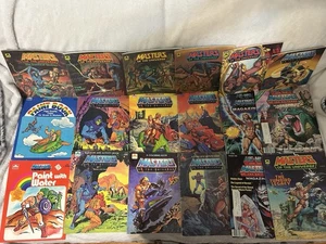 Vintage 80s MOTU Poster Color Book Lot of 18 Masters of the Universe He-Man Vintage - Bild 1 von 9