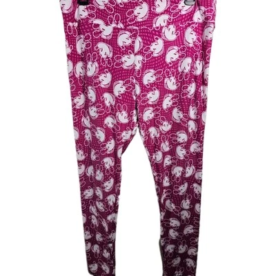 LuLaRoe Disney Minnie Mouse Ankle Leggings Women's Plus Tall Curvy Stretch Pink - Image 1 of 4
