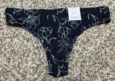 Auden 黑色/多色棉混纺丁字裤。 尺寸:M (8-10)。 — 第 1/4 张图片