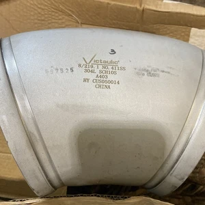 8" Schedule 10 Edelstahl Victaulic 45 Grad Ellenbogen - 411ss Brandneu Kostenloser Versand - Bild 1 von 1