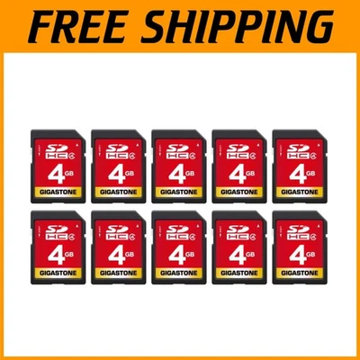 10-Pack 4GB SDHC Class 4 Memory Cards - Waterproof & X-Ray Proof Reliability - Image 1 of 4