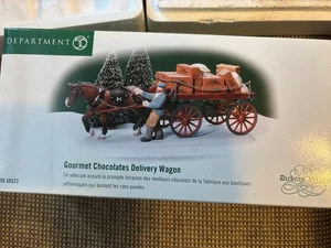 Dept 56 Heritage Village Gourmet Chocolates Delivery Wagon #56.58523 New in Box - Picture 1 of 2