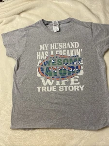 Vintage Florida Alligatoren Shirt "Mein Mann hat eine tolle Alligatorfrau" Damen Medium - Bild 1 von 6