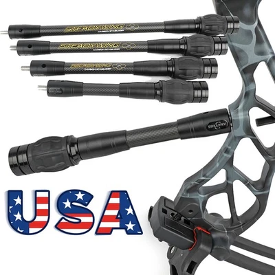 Barra de equilibrio de carbono estabilizador de arco compuesto de tiro con arco silenciador amortiguador objetivo Foto 1 de 4