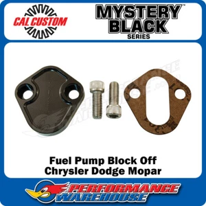 Fuel Pump Block Off Plate Chrysler Dodge MOPAR Black Anodised Billet Aluminium - Picture 1 of 2