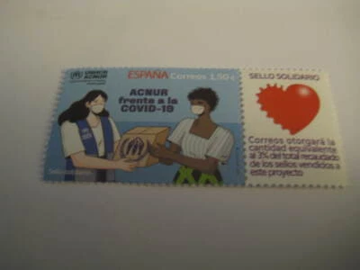 2021 Spain MNH Sello Solidario Stamp on 'ACNUR (UNHCR) against the virus' - Image 1 of 2