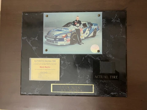 Winston Cup Race Tire Mark Martin Plaque NASCAR Cover