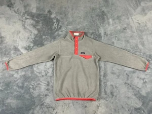 PATAGONIA SYNCHILLA GIRLS SWEATER EXTRA LARGE (14) GRAY SNAP T PULLOVER FLEECE - Picture 1 of 11
