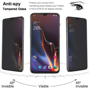 3D Curved Tempered Glass Privacy Screen Protector For OnePlus 9 8 Pro  - Picture 1 of 11
