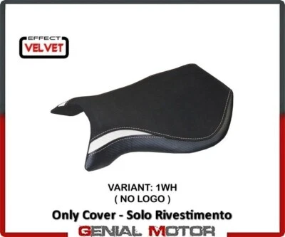 Funda sillín asiento Laila terciopelo blanco (WH)T.I. para MV AGUSTA F4 1999 > 2009 Foto 1 de 2
