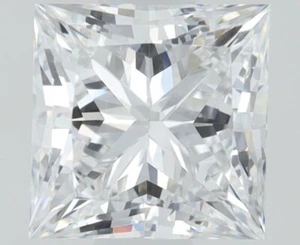 Lab Grown Princess Cut 0.59 ctw Color D Clarity VVS2 IGI Certified HPHT Diamond - Picture 1 of 9