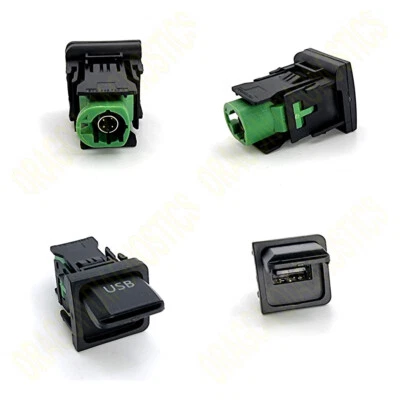 USB Port For VW Golf Mk5 Mk6 Eos Scirocco Socket Switch 5KD035726A Factory Fit - Image 1 of 4