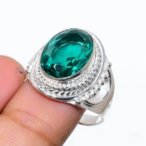 Paraiba Tourmaline Gemstone 925 Sterling Silver Jewelry All Size Ring For Gift - Picture 1 of 1