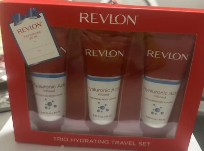 Revlon Trio Hydrating Travel Set Hyaluronic Acid  Include Lotion,Wash&body Scrub - Image 1 of 3
