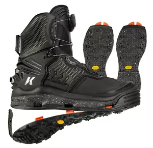Bottes de pataugeoire Korkers River Ops BOA, semelles Vibram et Vibram clouté - Taille 13 - Photo 1 sur 1