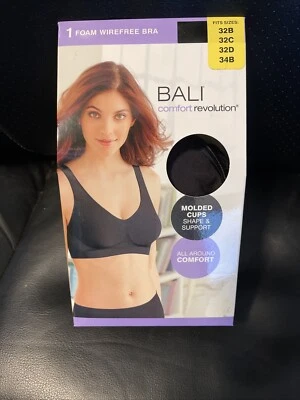 Bali 228781 Women's Comfort Revolution Black Wirefree Fits: 32B,32C,32D, 34B - Image 1 of 2