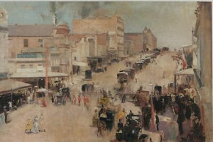 Tom Roberts Painting - "Bourke Street" Canvas Prints Framed & Ready to Hang - Picture 1 of 2