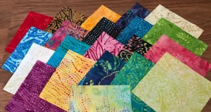 42 5 inches charm pack 2014 Batik Spring/Summer 21 different fabric squares - Picture 1 of 1