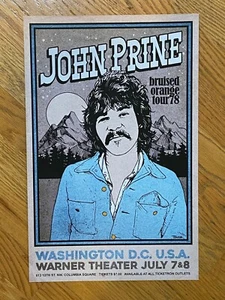 John Prine FRAMED POSTER July 7 8 1978 Washington DC Live Tour Promo Show Print - Picture 1 of 5