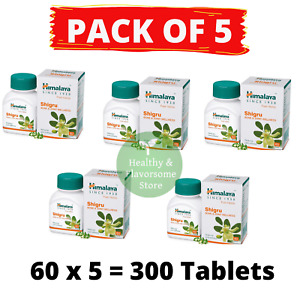 5 X Himalaya Shigru Tablets - 300 Tablets (Pack of 5 X 60 Tablets) 