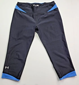 Under Armour Fitted Black Heat Gear Compression Capri Leggings Active Pants (S) - Picture 1 of 7