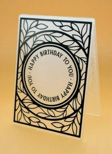 'Happy Birthday To You' Framed Embossing Folder Paper Making Embossing - Picture 1 of 7