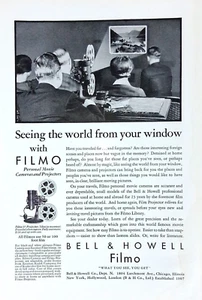 1930 Bell & Howell FILMO Die Welt aus Ihrem Fenster sehen Vintage Druck Anzeige EXC - Bild 1 von 1