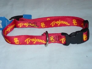 USC TROJANS Adjustable DOG/PET COLLAR size Medium by Hunter Mfg NWT - Picture 1 of 4