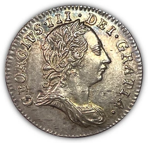 1762 Great Britain Threepence King George IV Almost Uncirculated AU Coin #19691 - Picture 1 of 3