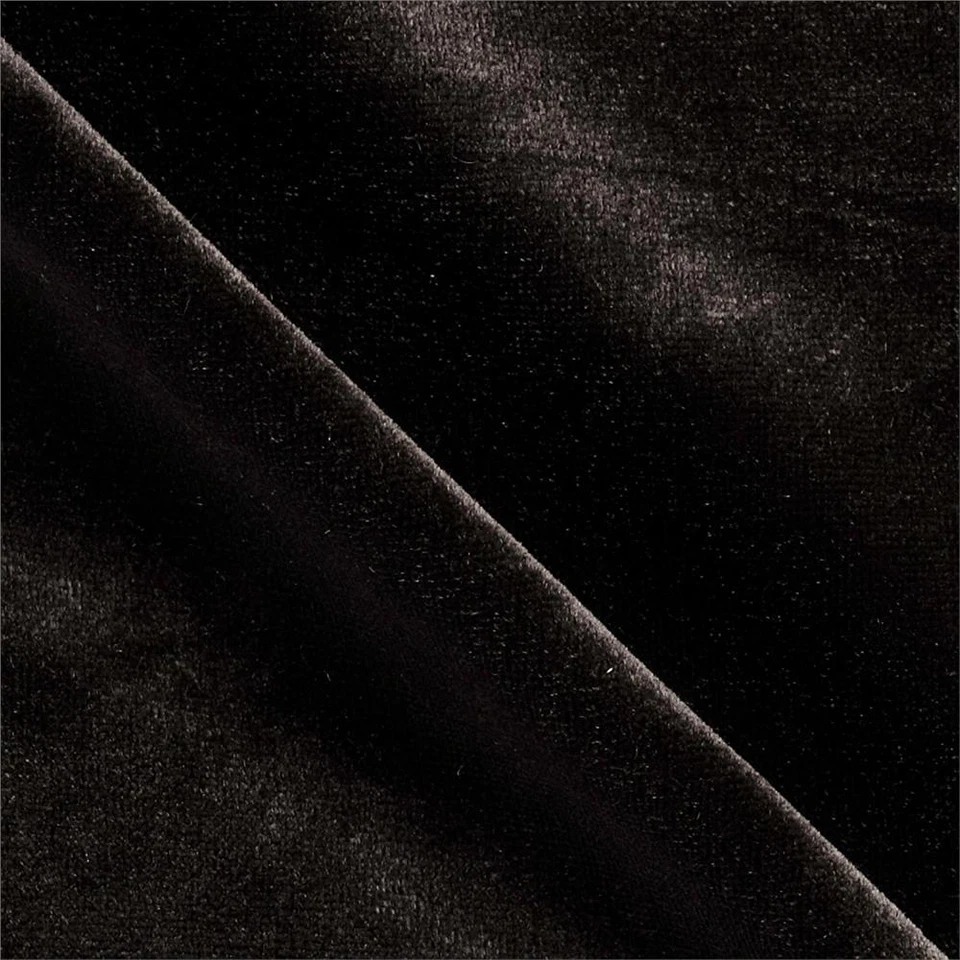 Velvet Curtain Panel Drape 5W x 11H Black Home Theater Energy Efficient Curtain - Image 1 of 1