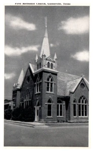 FIRST METHODIST CHURCH Gainesville, Texas TX - Postcard - Picture 1 of 2
