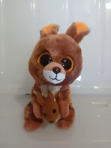 Ty Beanie Boos TySilk Kipper Kangaroo and Joey in the Pouch 2017 - Picture 1 of 9