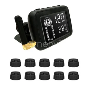 10 Wheel Real Time Tire Pressure Monitoring System for RV Truck External Sensor - Picture 1 of 15
