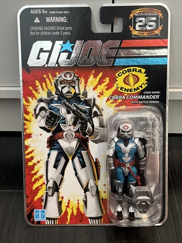 GI Joe 25th Anniversary Cobra Commander Battle Armor WBA 2007 Damaged Card Cover