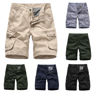 Pantaloni corti cargo chino moda casual uomo multitasche estivi spiaggia │ - Foto 1 di 20