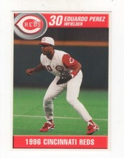 1996 KAHN'S CINCINNATI REDS BASEBALL #30 EDUARDO PEREZ