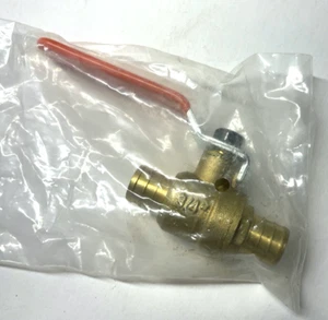 Válvula de bola de cierre de puerto completo de latón Pex crimpado de púas de 3/4 pulgadas 400 PSI - Imagen 1 de 1