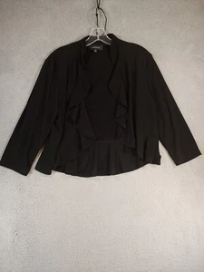 R M Richards Jacket Medium Women's Ruffled Front Made USA - Picture 1 of 7