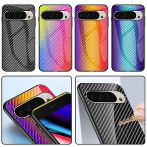 Fiber Stripe Glass Shockproof Case For Google Pixel 9A/9 Pro XL/9 Pro/9/8/Fold - Picture 1 of 19