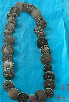 Vintage Pewter Buttons~ 30 Norwegian Factory Errors. CRAFTS!! - Image 1 of 4