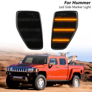 2x Lámpara de luz marcadora frontal lateral LED ahumado para 06-10 Hummer H3 09-10 H3T - Imagen 1 de 12