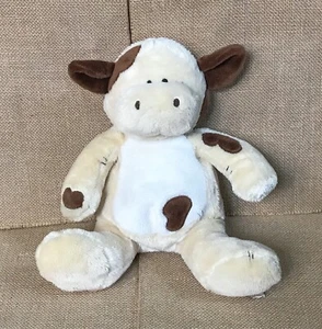 Baby Boyds Cow Lovey Plush Rattle Stuffed Animal Soft Embroidered Eyes Farmcore - Picture 1 of 4