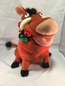 Disney Lion King Pumba Warthog Plush Attached Bugs in Mouth 16”  - Picture 1 of 6