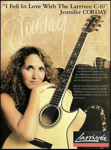 Chitarra acustica Jennifer Corday Larrivee C-10 2000 pubblicità 8x11 stampa pubblicitaria - Foto 1 di 3