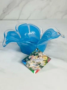 Tammaro Home Murano Style Art Glass Votive Candle Bowl Dish Italy - Picture 1 of 6