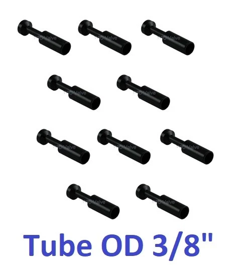 Composite Plug Connector Tube OD 3/8" Push To Connect Pneumatic Plug 10 Pieces - Image 1 of 1